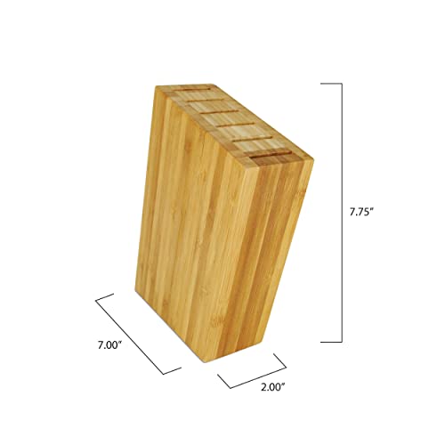 Shun Bamboo Steak Knife Block, 6 Slot Sidecar Steak Knife Holder, Made from Genuine Bamboo, Kitchen Storage for Professional and Home Chefs - Image 2