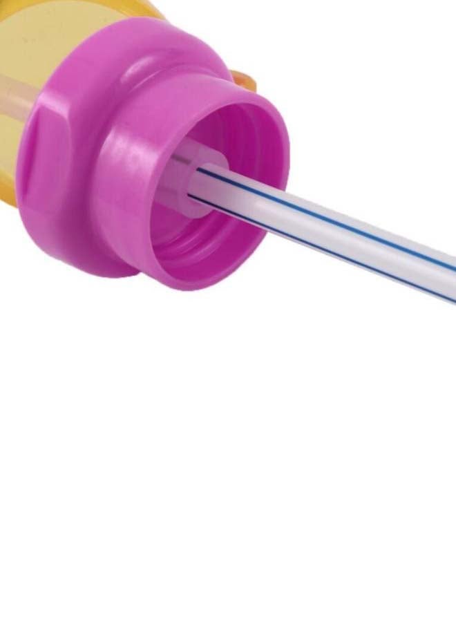 NIBEMINENT Water Bottle Twist Cover Cap With Straw Pink/Yellow/Clear - Image 2