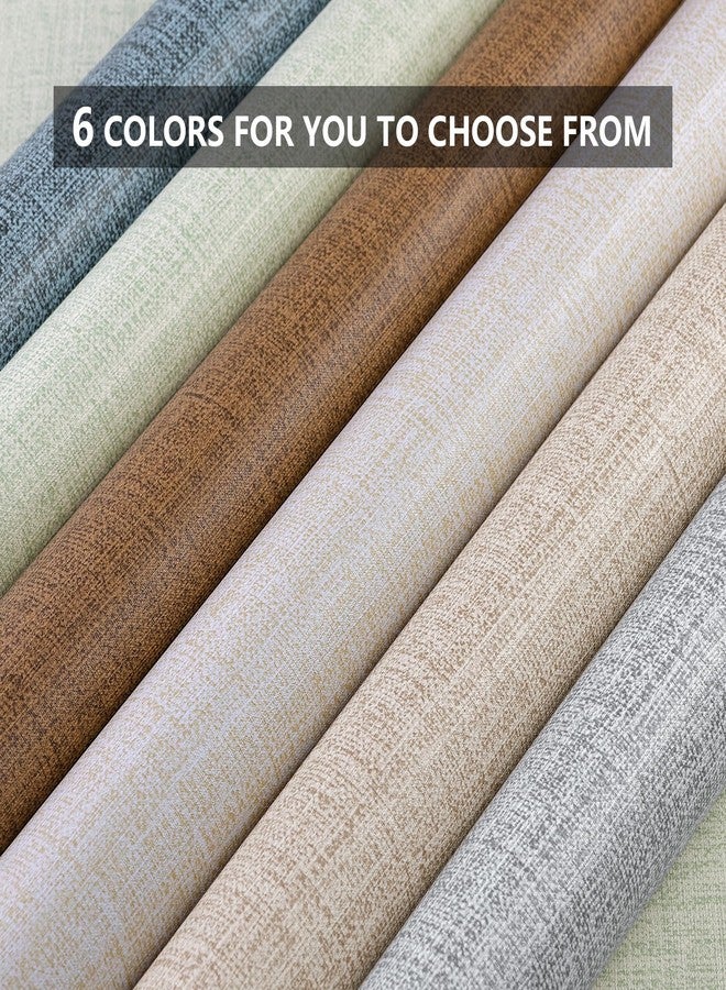 Uooar Khaki Grasscloth Peel and Stick Wallpaper 17.3"x120" Faux Linen Textured Contact Paper Removable Self Adhesive Vinyl Wallpaper for Bedroom Bathroom Kitchen Cabinets - Image 2