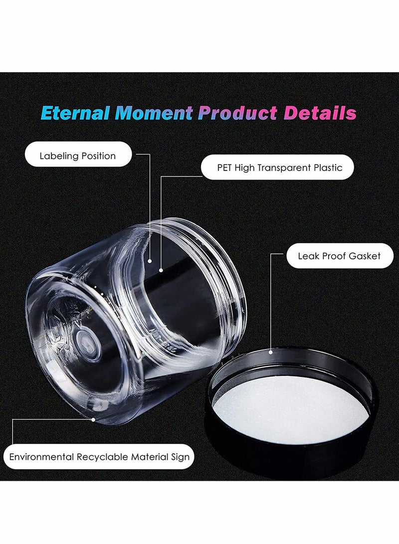 KASTWAVE Cosmetic Container Sample Jars, 20 Pcs, 80 ML Leak-proof with Lids for Lotion, Cream, Ointments, Makeup, Rhinestone, DIY Slime Making Samples, Travel Storage Bottle - Image 3