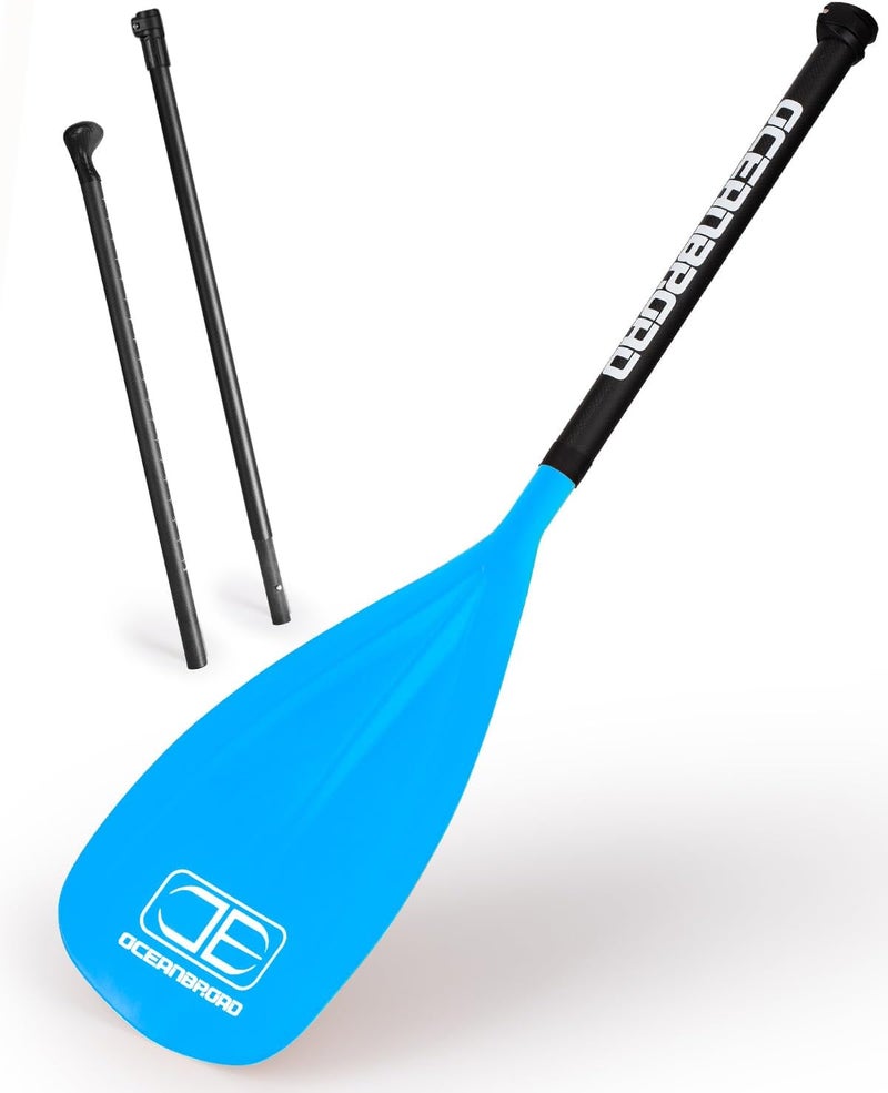 OCEANBROAD SUP Paddle Board Paddle 3 Pieces Adjustable Carbon Shaft Stand up Paddle with Bag - Image 1