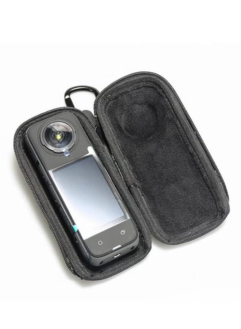 Mini Storage Case/PU Protective Case for Insta360 X5/X4 Bottom Opening Design with Climbing Buckle Stain Resistant Waterproof Impact Resistant - Image 3