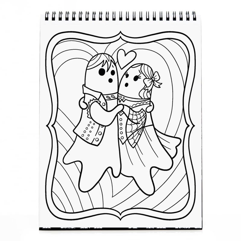 Conquest Journals Waiting for The Night Gothic Love Coloring Book, Goth Valentine's Day-Inspired Designs to Color, 30 Perforated Pages, Top-Spiral, Durable Bookboard-Wrapped Back Cover, 8'' x 10.5'' - Image 5