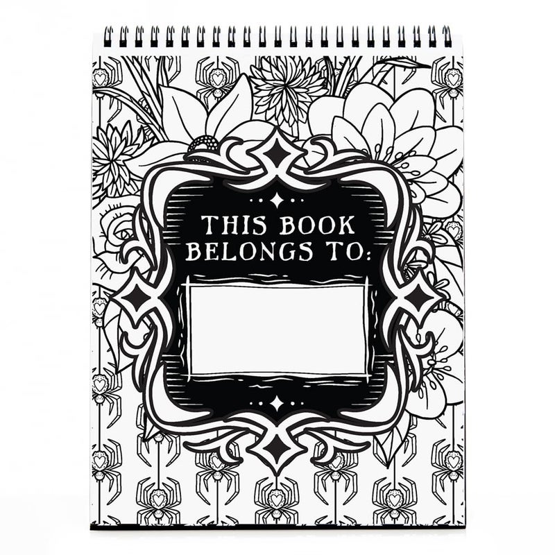 Conquest Journals Waiting for The Night Gothic Love Coloring Book, Goth Valentine's Day-Inspired Designs to Color, 30 Perforated Pages, Top-Spiral, Durable Bookboard-Wrapped Back Cover, 8'' x 10.5'' - Image 4