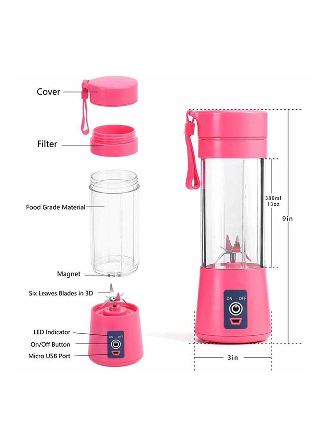 توشيونيكس خلاط وعصارة بتصميم محمول قابل للشحن مزود بعدد 6 شفرات 380 ml 1000 W HM-03 أرجواني - Image 3