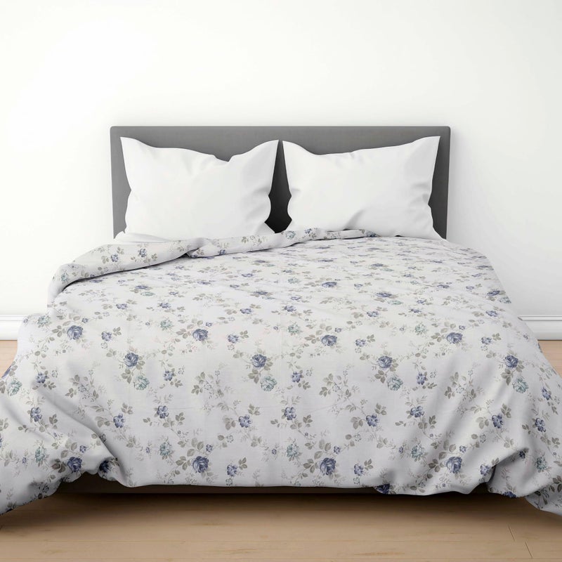 LINENWALAS Premium Printed 100% Cotton Duvet Cover for Double Bed | Double Size Comforter Cover |Rajai Cover | Quilt Cover with Zipper Closure 90 x 100 Inches (Blue Sapphire, Double Size) - Image 5