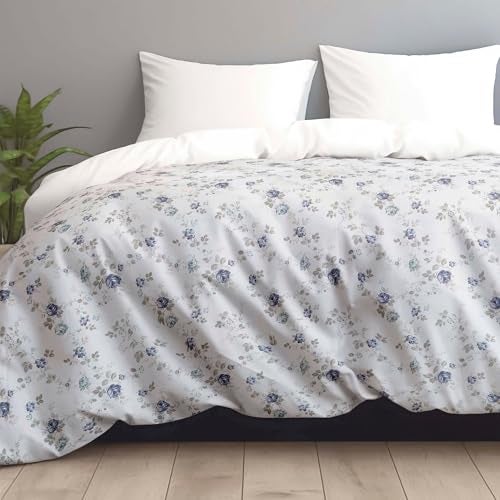 LINENWALAS Premium Printed 100% Cotton Duvet Cover for Double Bed | Double Size Comforter Cover |Rajai Cover | Quilt Cover with Zipper Closure 90 x 100 Inches (Blue Sapphire, Double Size) - Image 3