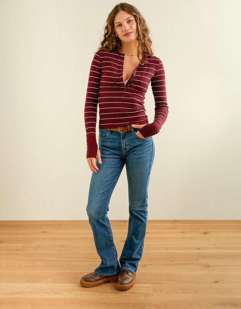 AE Long Sleeve Henley T-Shirt