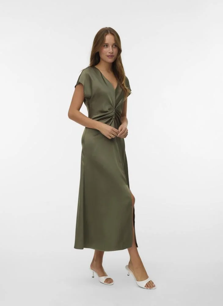 Vero Moda  V-Neck Short Sleeve Dress for Women | Best Price UAE