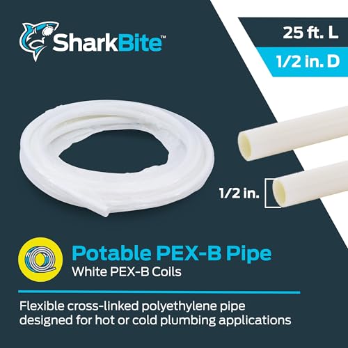 SharkBite U860W25, White PEX-B Pipe-Potable Water, 1/2 Inch, 25 Ft - Image 2