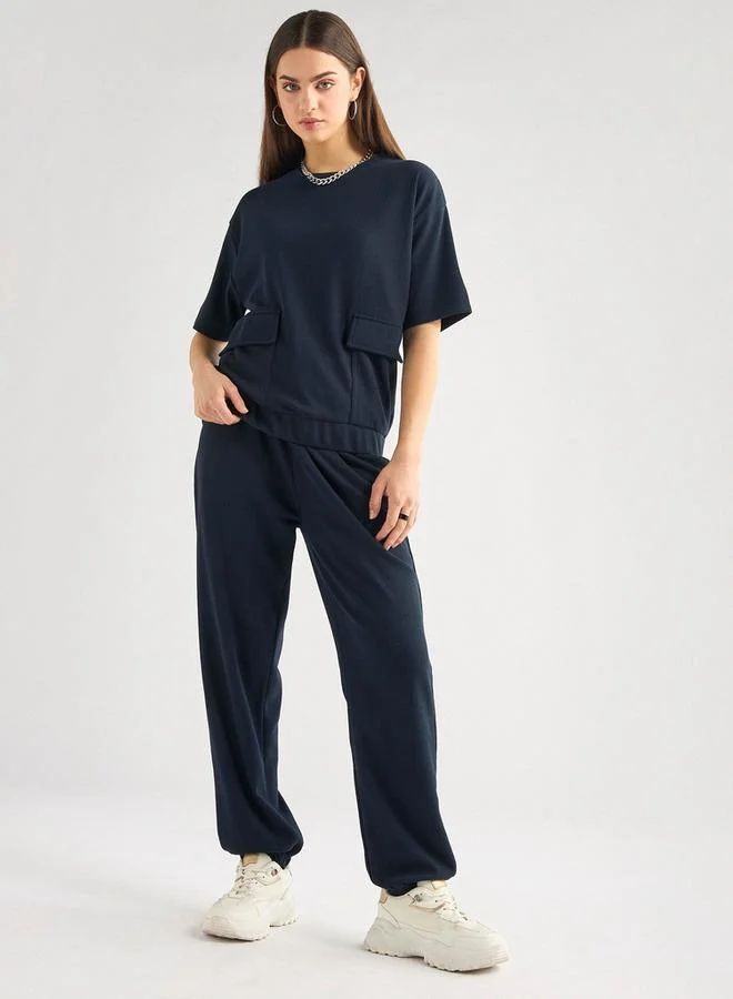 سبلاش فيڤ طاقم الرقبة عرق الأعلى وبانت عداء