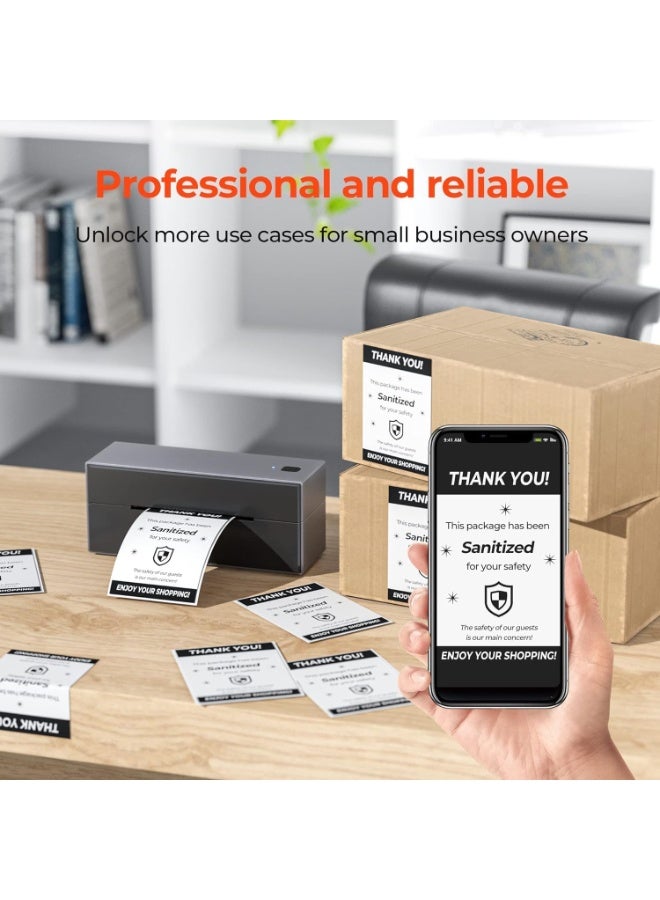 SKY 2-PCS 4" x 6" Thermal Shipping Label Fanfold Direct Thermal Labels with Perforations - Permanent Adhesive & Smoothly Printing - White Mailing Labels - Commercial Grade - 500 Labels per rolls - Image 2