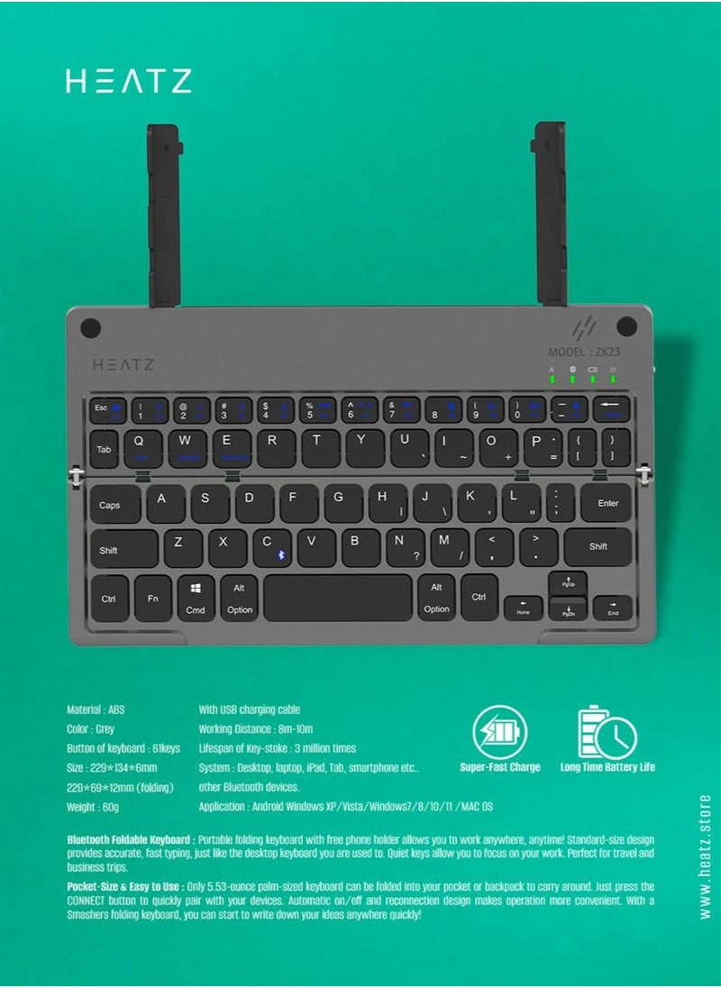 HEATZ Slim Foldable Premium Wireless Keyboard  - Image 3