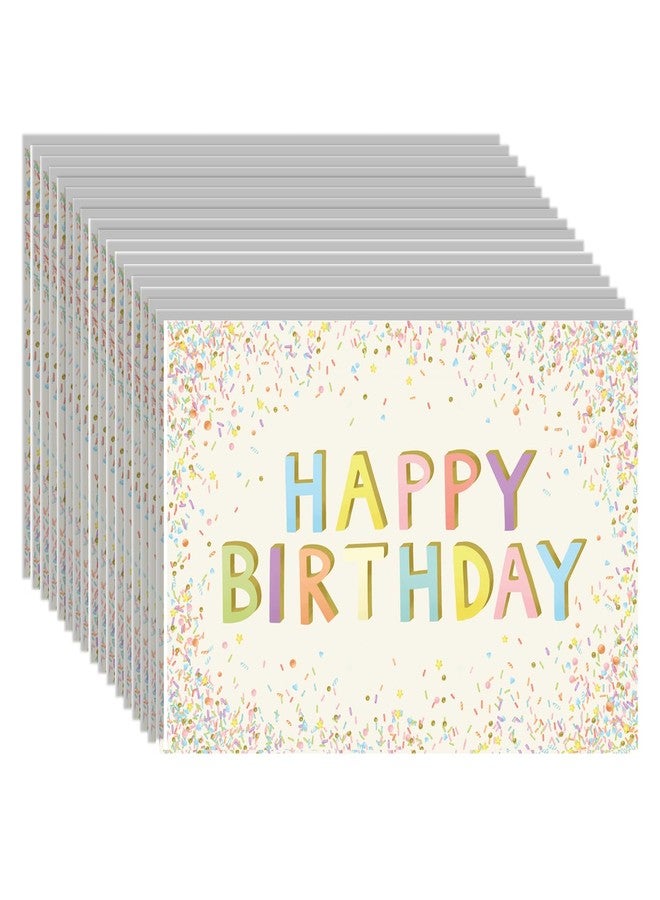 Hester & Cook Happy Birthday Confetti Paper Placemats - Disposable Square Party Placemats - 18 Sheets Per Pad American Made - Image 2