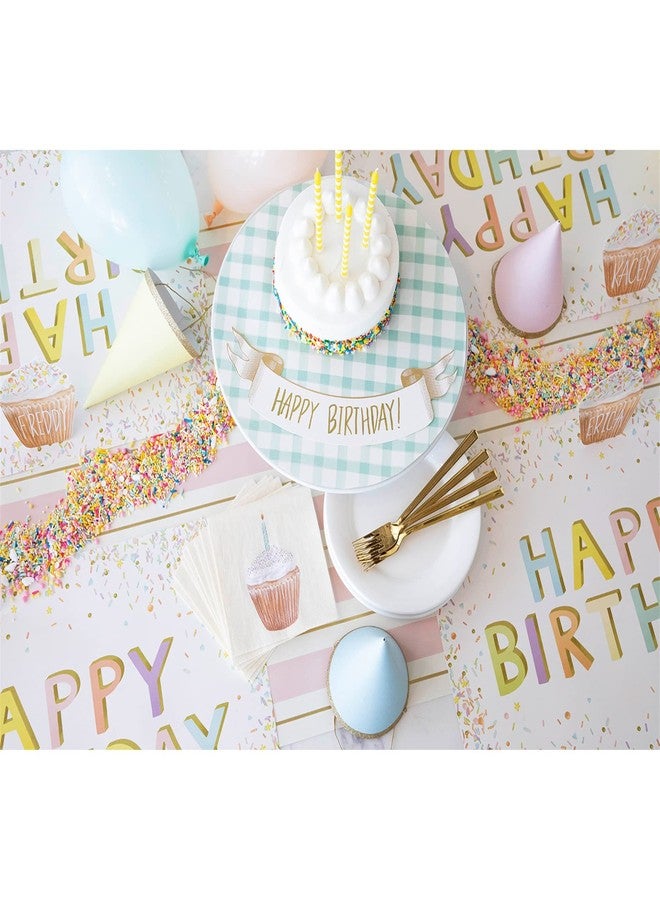 Hester & Cook Happy Birthday Confetti Paper Placemats - Disposable Square Party Placemats - 18 Sheets Per Pad American Made - Image 4