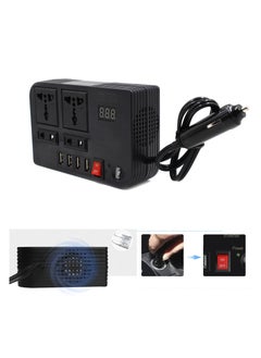 BYGD 200W Car Power Inverter,DC 12V to 110V AC Converter,DC 24V To 220V AC Converter With 1 Socket Cigarette Lighter Adapter And 3 USB Ports Charger Adapter,Car Accessories  - Image 1