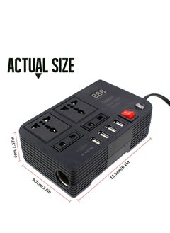 BYGD 200W Car Power Inverter,DC 12V to 110V AC Converter,DC 24V To 220V AC Converter With 1 Socket Cigarette Lighter Adapter And 3 USB Ports Charger Adapter,Car Accessories  - Image 2
