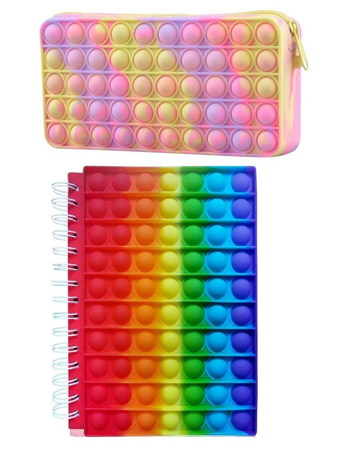FunBlast FunBlast Combo of Fidget Popit Pouch & Diary for Kids Pop it Stationery Kit - Coin Pouch, Stationary Organizer Set/Birthday Return Gifts for Girls, Kids & Children (Pack of 2; Random Color)  - Image 3