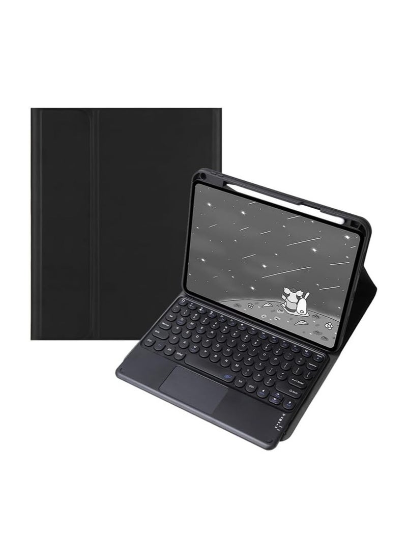 General - Keyboard Case for iPad 11th Generation (A16) 11-inch (2025), Removable Wireless Bluetooth Round Keys Touchpad Trackpad Keyboard, Leather Case with Pen Holder - Image 1