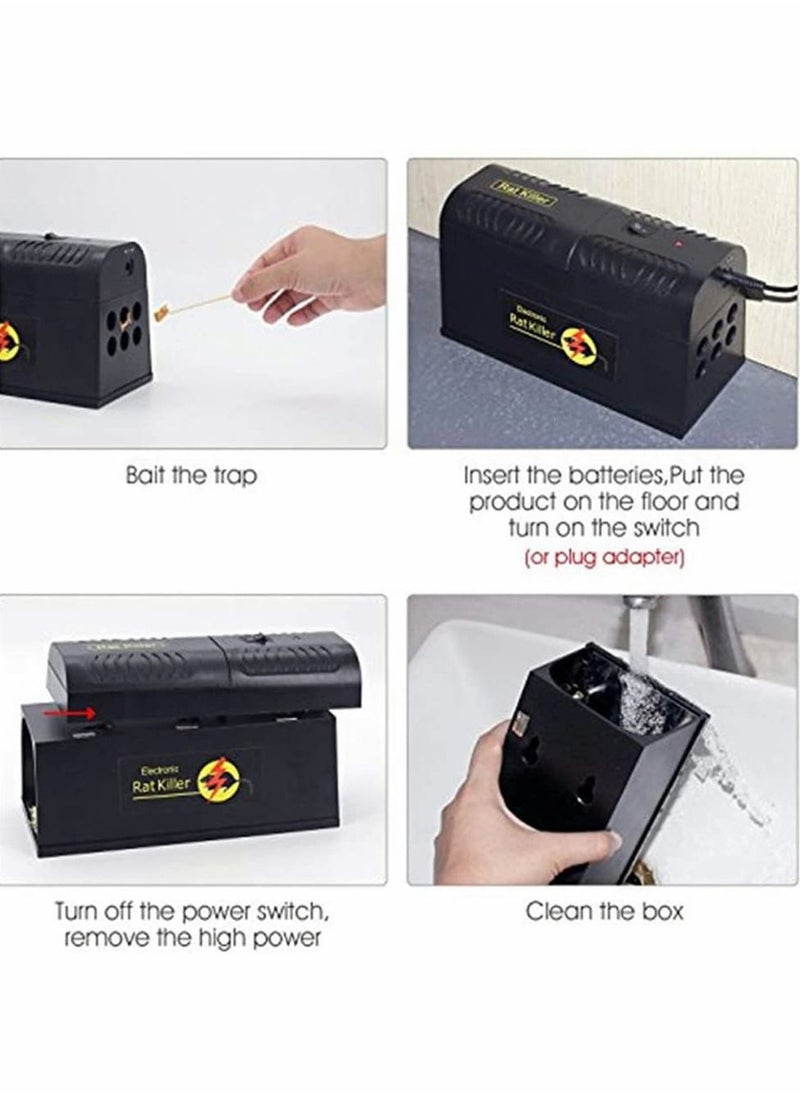 HomarKet - Electronic Rodent Zapper,Humane Exterminating Mice Killer Electric Mouse Trap,7000v Shock Instant Mouse Exterminator - Image 1