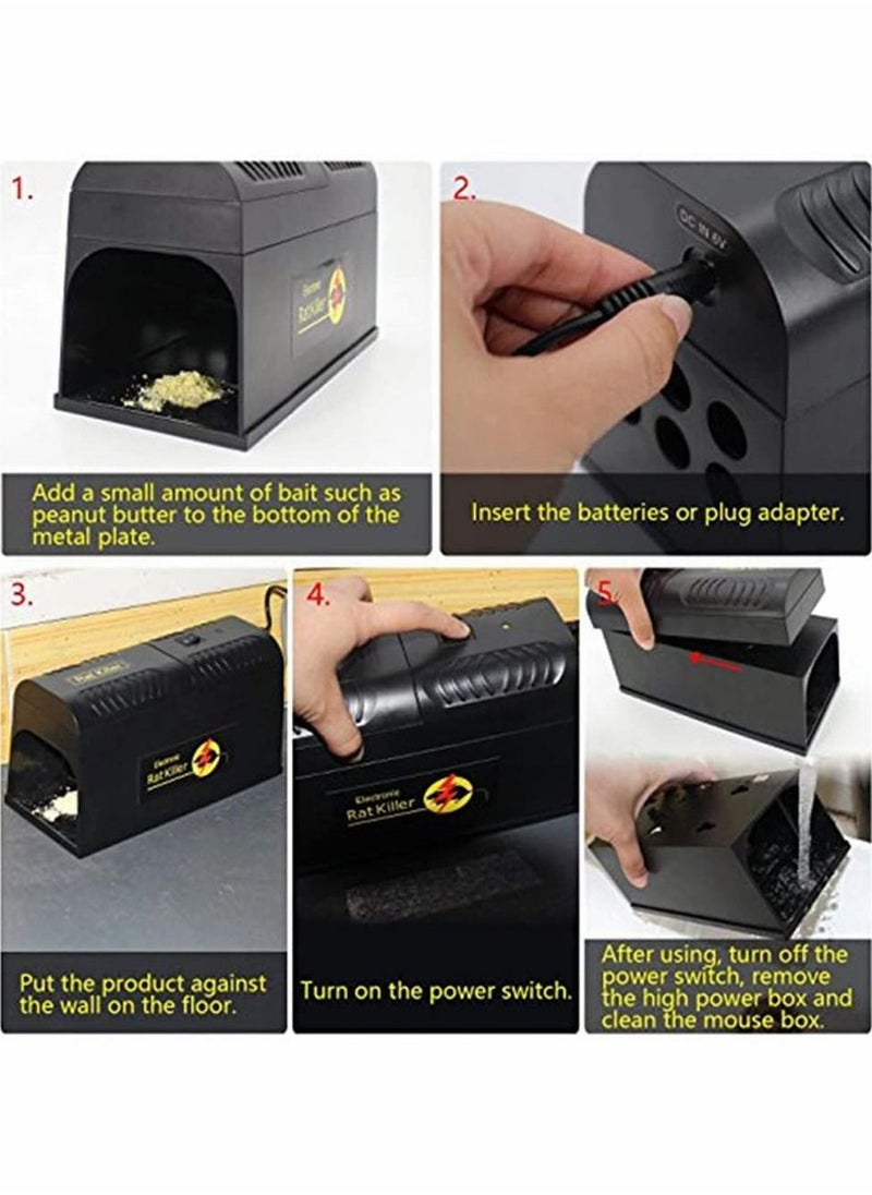 HomarKet - Electronic Rodent Zapper,Humane Exterminating Mice Killer Electric Mouse Trap,7000v Shock Instant Mouse Exterminator - Image 1