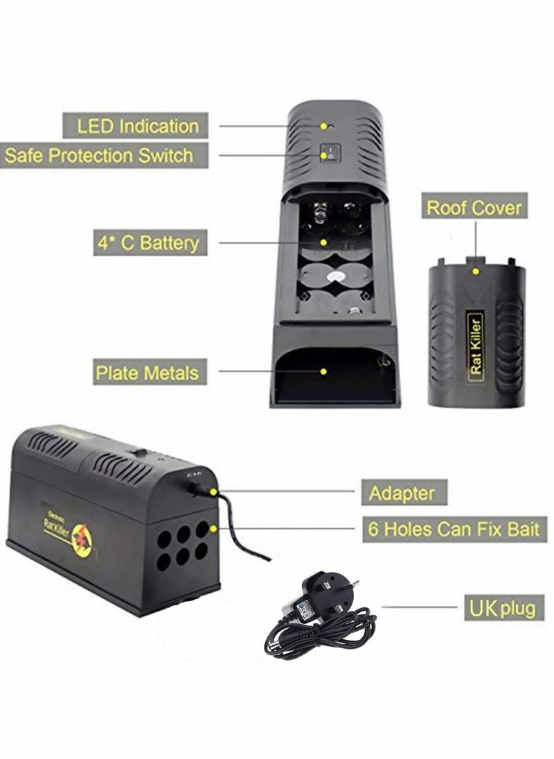 HomarKet - Electronic Rodent Zapper,Humane Exterminating Mice Killer Electric Mouse Trap,7000v Shock Instant Mouse Exterminator - Image 1