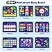 Asten Busy Board Montessori Toys for Toddlers Busy Book Sensory Board Quiet Books Educational Activity Book for 3 4 5 Year Old Gifts for Boys Girls Kids Toddler Travel Toys for Airplane Car Blue - Image 4