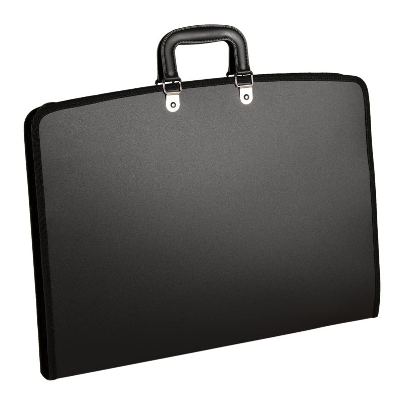 Acocony 11x17 Portfolio with Zipper Closure PP Material Oxford Cloth Edge Waterproof Black 1 Pack - Image 1