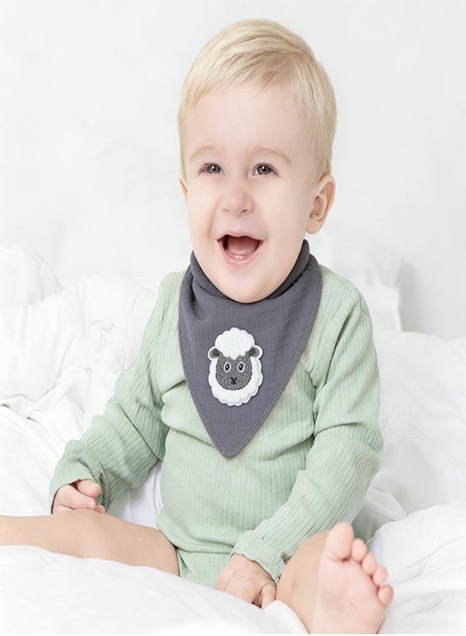 Benoxine Muslin Baby Bibs 12 Pack, Baby Bandana Drool Bibs for Unisex Boys Girls, Soft Absorbent for Teething & Drooling - Image 5