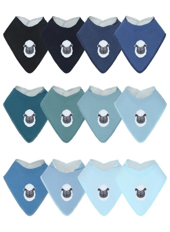 Benoxine Muslin Baby Bibs 12 Pack, Baby Bandana Drool Bibs for Unisex Boys Girls, Soft Absorbent for Teething & Drooling - Image 1
