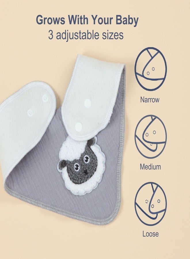 Benoxine Muslin Baby Bibs 12 Pack, Baby Bandana Drool Bibs for Unisex Boys Girls, Soft Absorbent for Teething & Drooling - Image 3