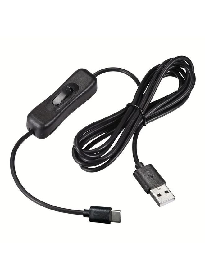 10ft USB C Extension Cable Right Angle Male to Female with On Off Switch Control - Image 1