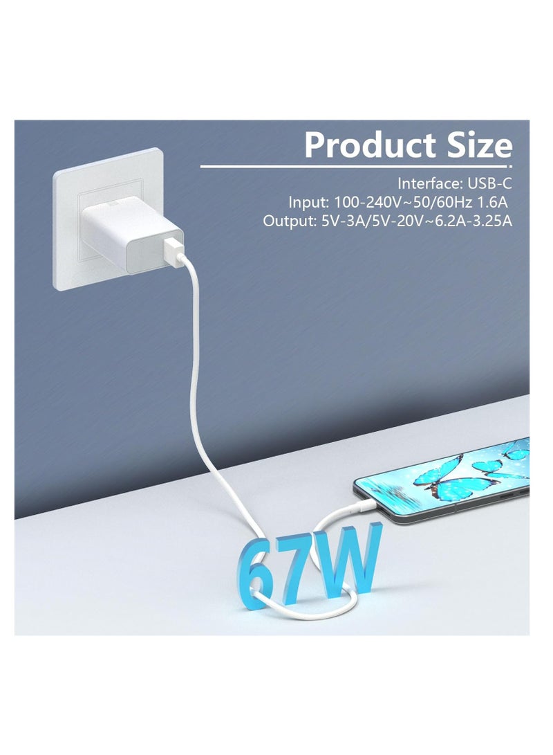 general 67W USB Plug Turbo Charger for Xiaomi, USB Fast Charger Plug with 1M USB C Cable Type A Wall Charger UK Power Adapter for Redmi Note 14/13/ 12/11/ 10 Pro/Mi 15/14T/ 13T/ 12/ 11T/ POCO X6/ X7/X5/X4 GT - Image 4