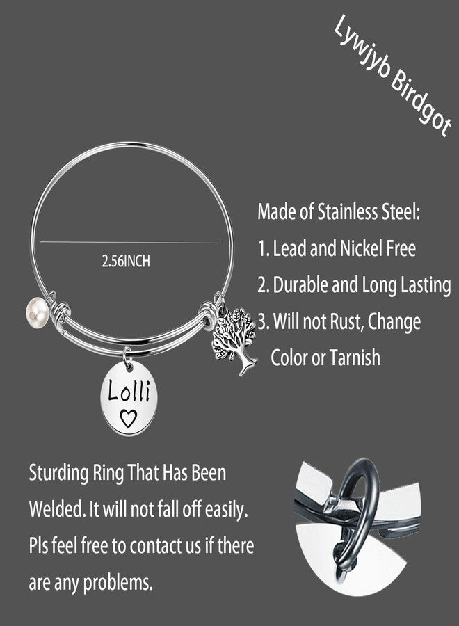 Lywjyb Birdgot Best Lolli Ever Bracelet Gift Best Lolli Ever Funny Mother's Day Merch Christmas Gift - Image 2