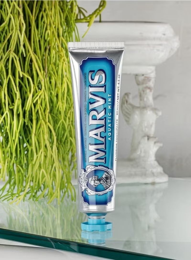 مارفيس معجون أسنان مارفيس أكواتيك مينت 85 مل - إضاءة وتنظيف الأسنان مع إيقاع المحيط الطازج - Image 3
