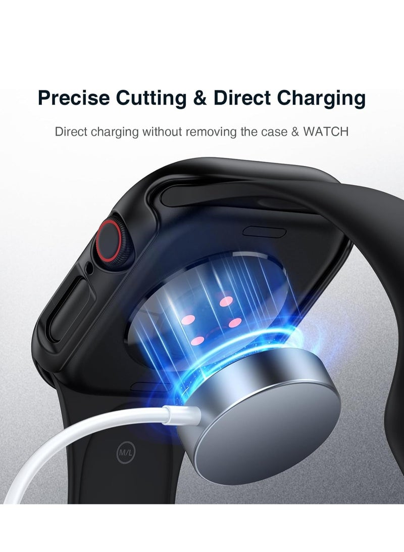 Hard Case Compatible with Apple Watch Series 10 46mm(2024), with 9H Tempered Glass Screen Protector [360° Shockproof + Anti Scratch] Cover for iWatch S10 46mm-blue - Image 2