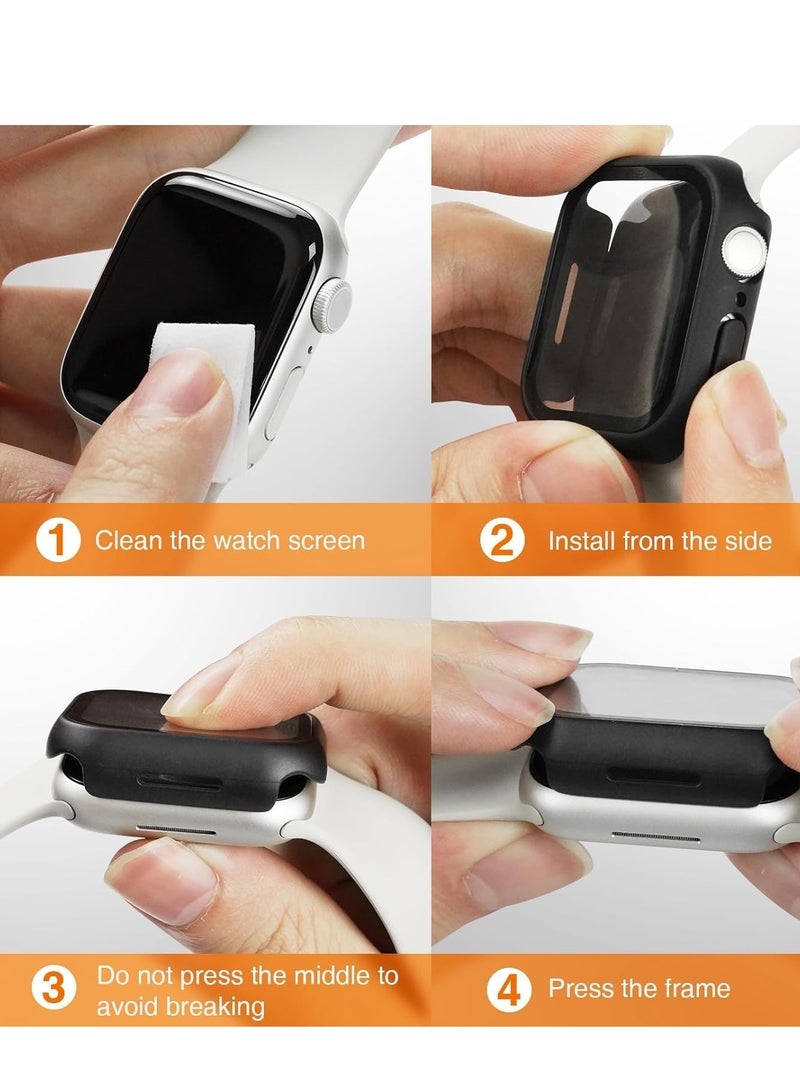 Hard Case Compatible with Apple Watch Series 10 46mm(2024), with 9H Tempered Glass Screen Protector [360° Shockproof + Anti Scratch] Cover for iWatch S10 46mm-blue - Image 4