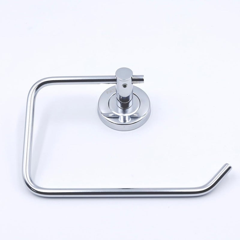 Pathavi Stainless Steel Wall-Mounted Toilet Paper Holder – Rustproof Tissue Roll Hanger with Swivel Arm, Durable, Rust Proof (C-Shape, Chrome Finish, Pack of 1) - Image 2