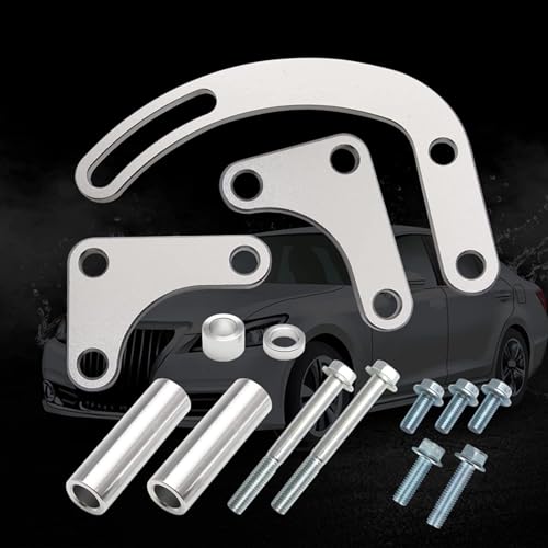 YIUIY for SBC Power Steering Pump Bracket Adjustable Compatible with Chevy 350 Small Block LWP Long Water Pump - Image 3