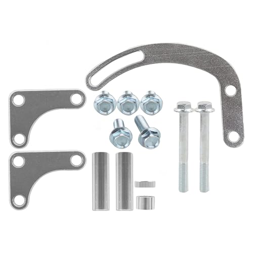 YIUIY for SBC Power Steering Pump Bracket Adjustable Compatible with Chevy 350 Small Block LWP Long Water Pump - Image 5