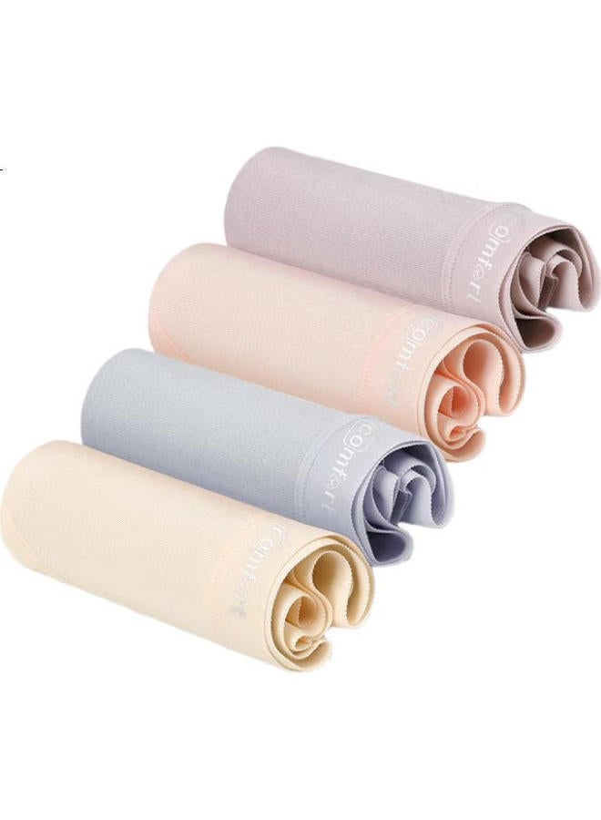 Hongdou Women'S Modal 7A Antibacterial Silk Crotch Triangle Panties 4-Pack【Spring/Summer 25 New Arrivals】 - Image 3