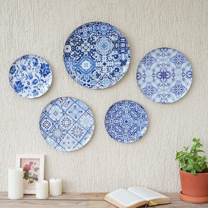 RITUALISTIC Portugese Wall Plates Paintings Perfect Home Decor and Wall Decor Items for Your Hall and Living Room Set of 5 Gift items - Image 3