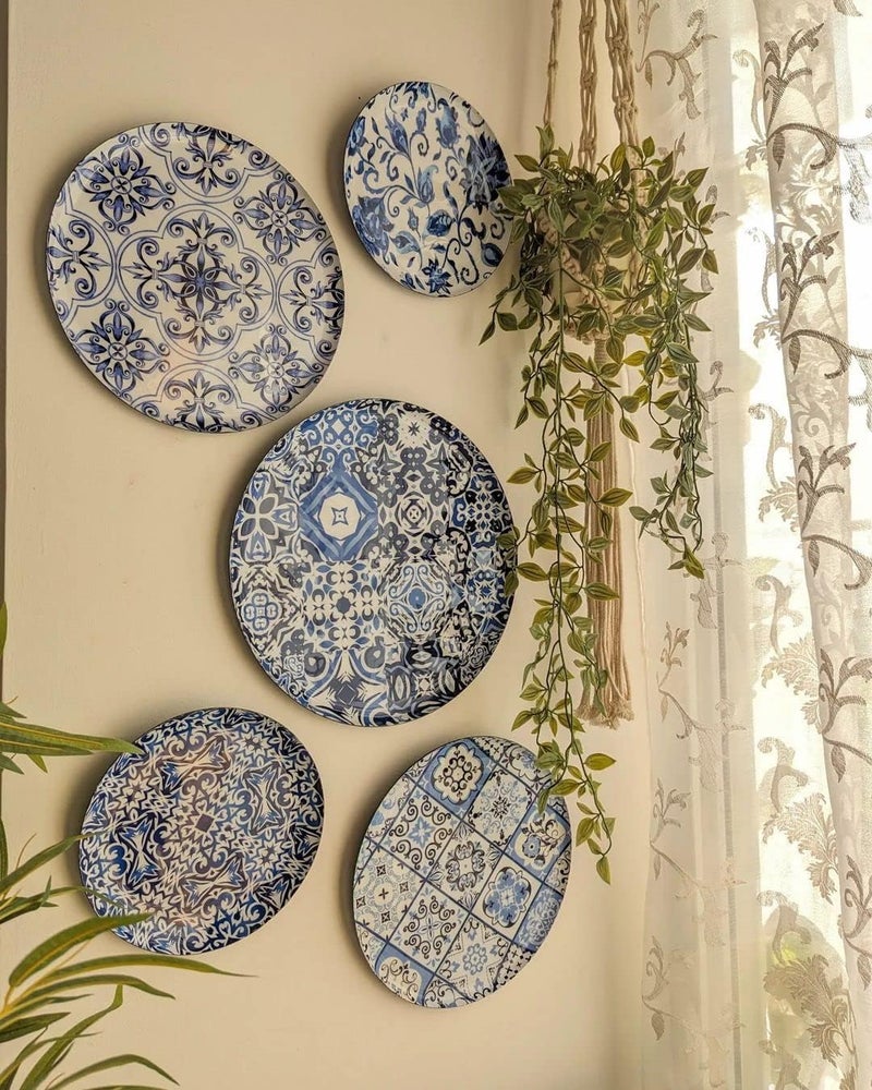 RITUALISTIC Portugese Wall Plates Paintings Perfect Home Decor and Wall Decor Items for Your Hall and Living Room Set of 5 Gift items - Image 2