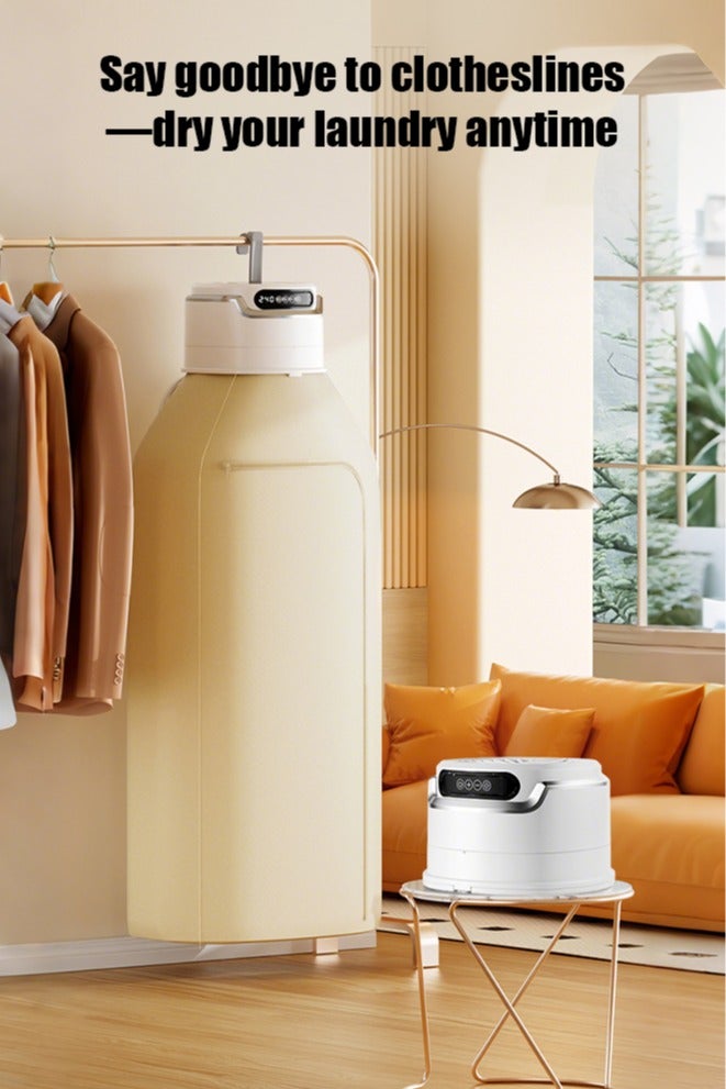 أبيكس مجفف غسيل محمول، آلة تجفيف كهربائية متعددة الوظائف، مجفف ملابس صغير مع حقيبة مجفف، آلة تجفيف صغيرة قابلة للتعديل بسرعتين، مجفف صغير قابل للطي للملابس الرقيقة - Image 4