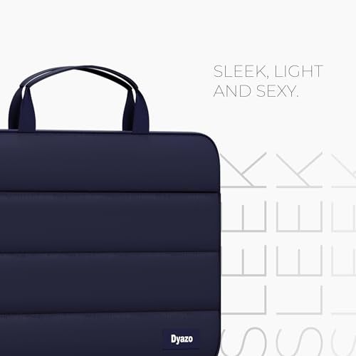 Dyazo Fluffy Laptop Sleeve Bag 15.6 Inch |Soft Protective Case Cover with Handle & Front Pocket | Puff Sleeve Bag Compatible for MacBook, Lenovo, HP, Acer, ASUS, Dell & Other Notebooks (Blue) - Image 2