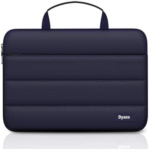 Dyazo Fluffy Laptop Sleeve Bag 15.6 Inch |Soft Protective Case Cover with Handle & Front Pocket | Puff Sleeve Bag Compatible for MacBook, Lenovo, HP, Acer, ASUS, Dell & Other Notebooks (Blue) - Image 1