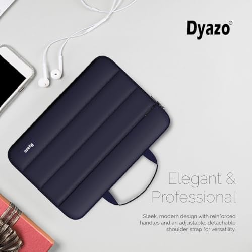 Dyazo Fluffy Laptop Sleeve Bag 15.6 Inch |Soft Protective Case Cover with Handle & Front Pocket | Puff Sleeve Bag Compatible for MacBook, Lenovo, HP, Acer, ASUS, Dell & Other Notebooks (Blue) - Image 5