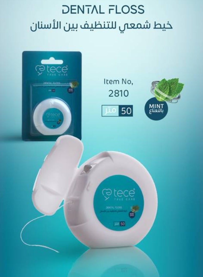 TECE Waxed Dental Floss – Mint Flavor – 50 Meters - Image 1