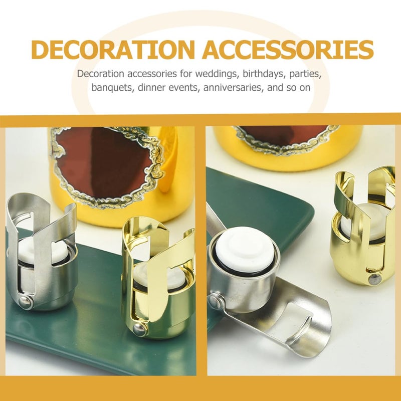 Stainless Steel Wine Stopper With Gold Electroplated Finish Kitchen Restaurant Home Use - Image 5