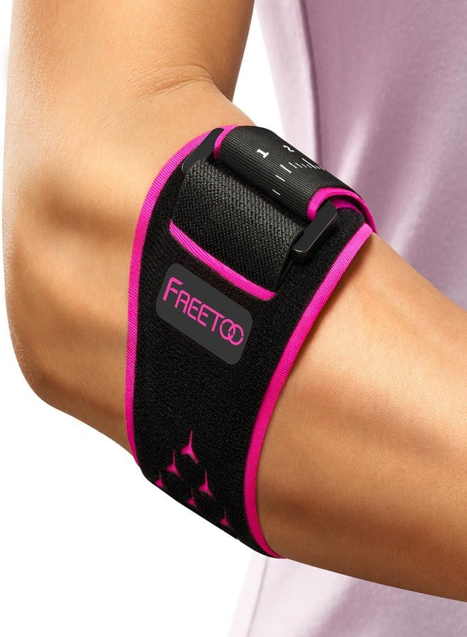 FREETOO tennis elbow brace for elbow pain Pink S/M